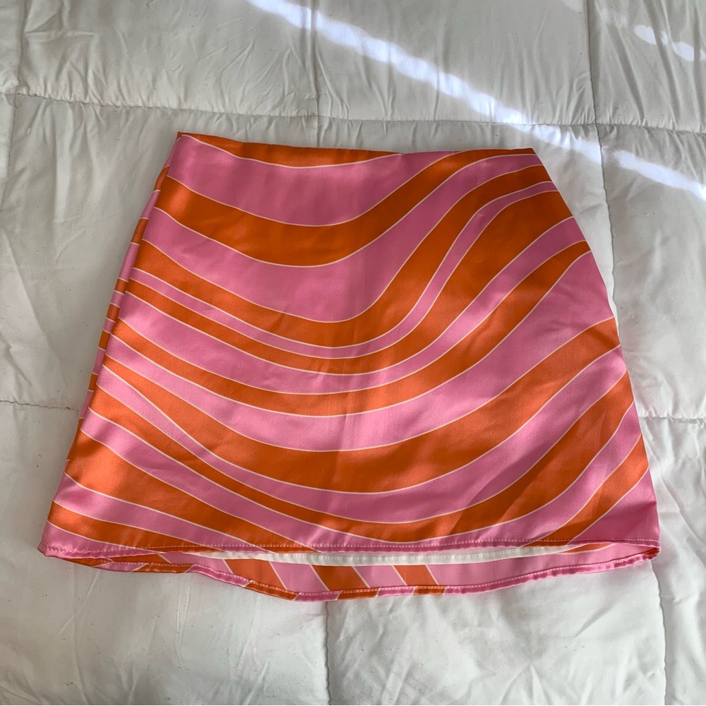 Silk mini skirt